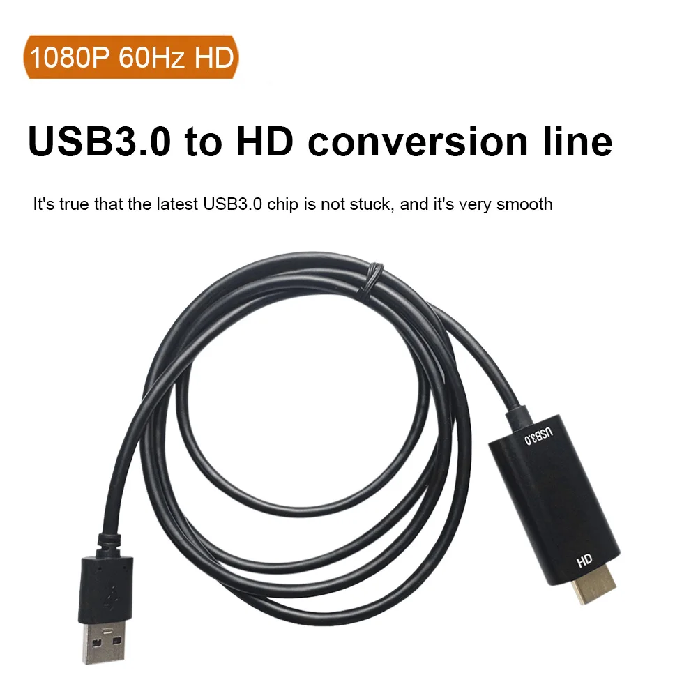 

Переходник с USB на HDMI-совместимый кабель переходник «штырь-штырь» USB C на HDMI-совместимый кабель-конвертер для ПК ноутбука ТВ-приставки для ...