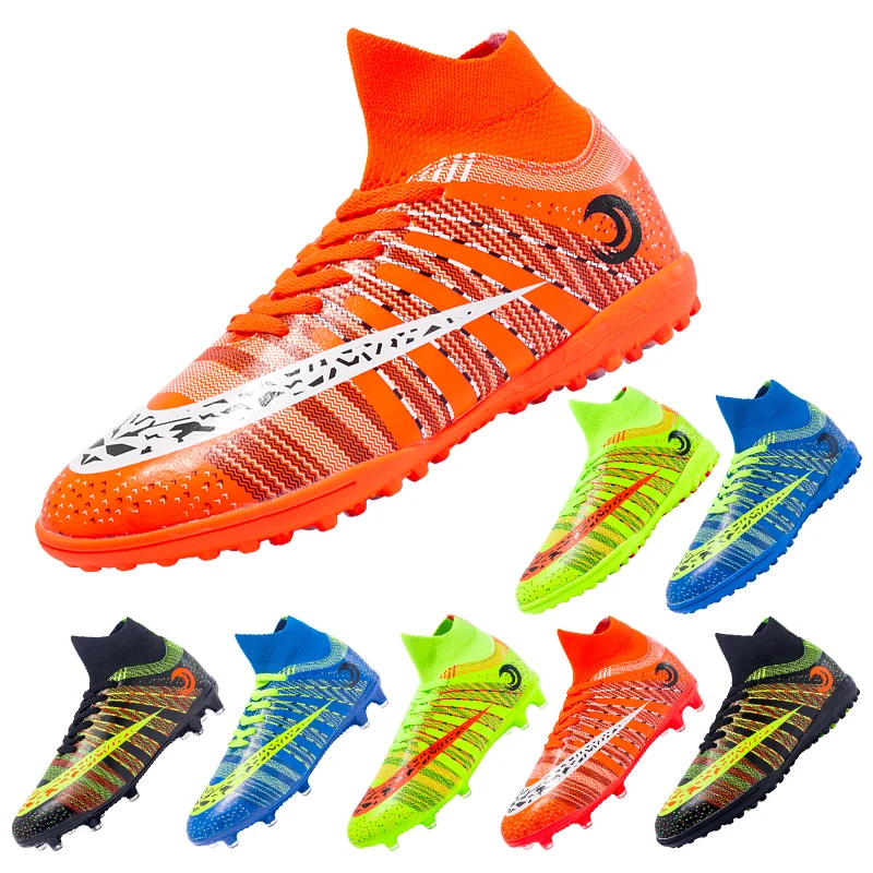 36-44# Professional Unisex Soccer Shoes TF/FG Ankle Football Boots Outdoor Grass Cleats Football Shoes