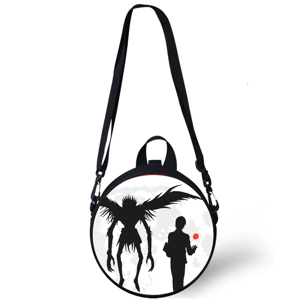 ANIME DEATH NOTE Child kindergarten Bag 3D Print Crossbody Shoulder Bags For School Women Mini Round Bagpacks Rugtas Bag