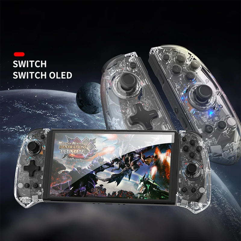 

Прозрачный геймпад Joy-con ДЛЯ NS Switch NS-switch N-Switch Lite OLED игровые аксессуары люминесцентный контроллер хоста игры