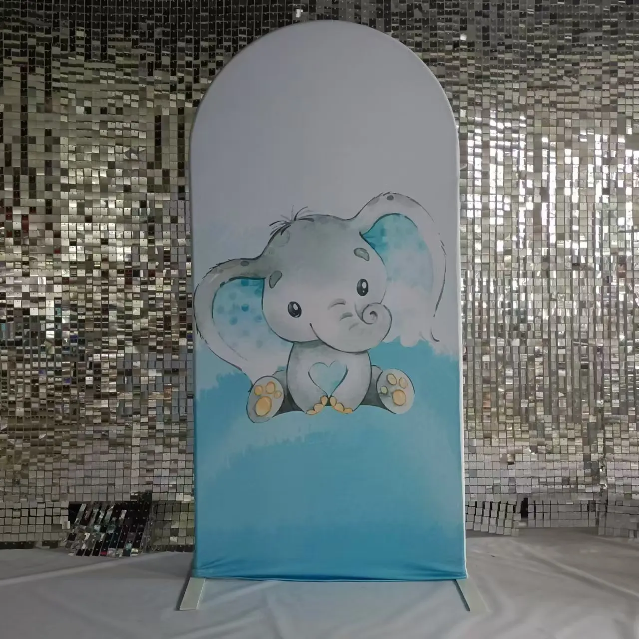 Тканевый чехол с изображением детских слонов