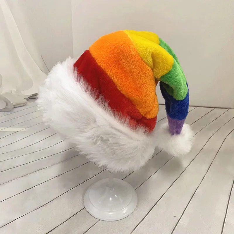 

Colorful Christmas Hat New Year Snowman ElK Santa Claus Hats For Kids Children Adult Xmas Gift Decoration
