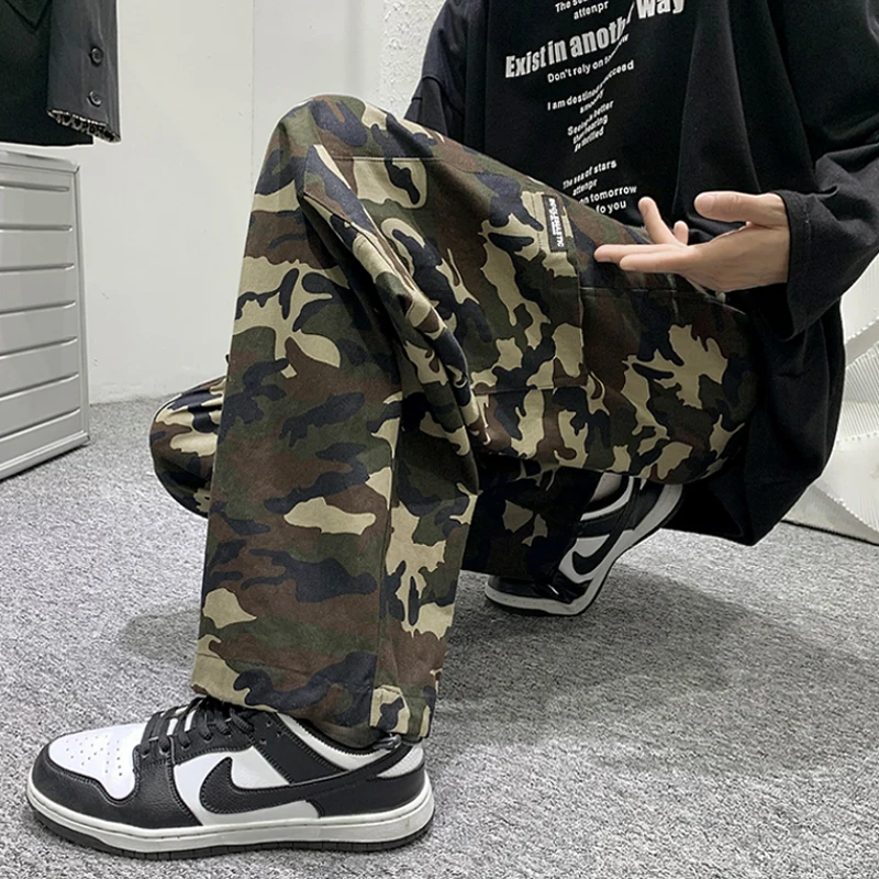 

Camouflage Cargo Pants for Men Clothing Streetwear Mens Cargo Pants Camo Japanese Fashion Trousers Men Pants 2022 New Arrivals
