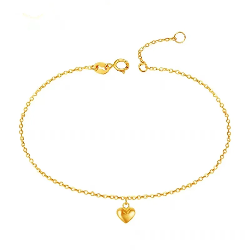 

VOJEFEN 18K кулон из чистого золота роскошный женский браслет AU750 реальные золотые O Цепочки Браслеты в форме сердца брендовые качественные дизайнерские ювелирные изделия