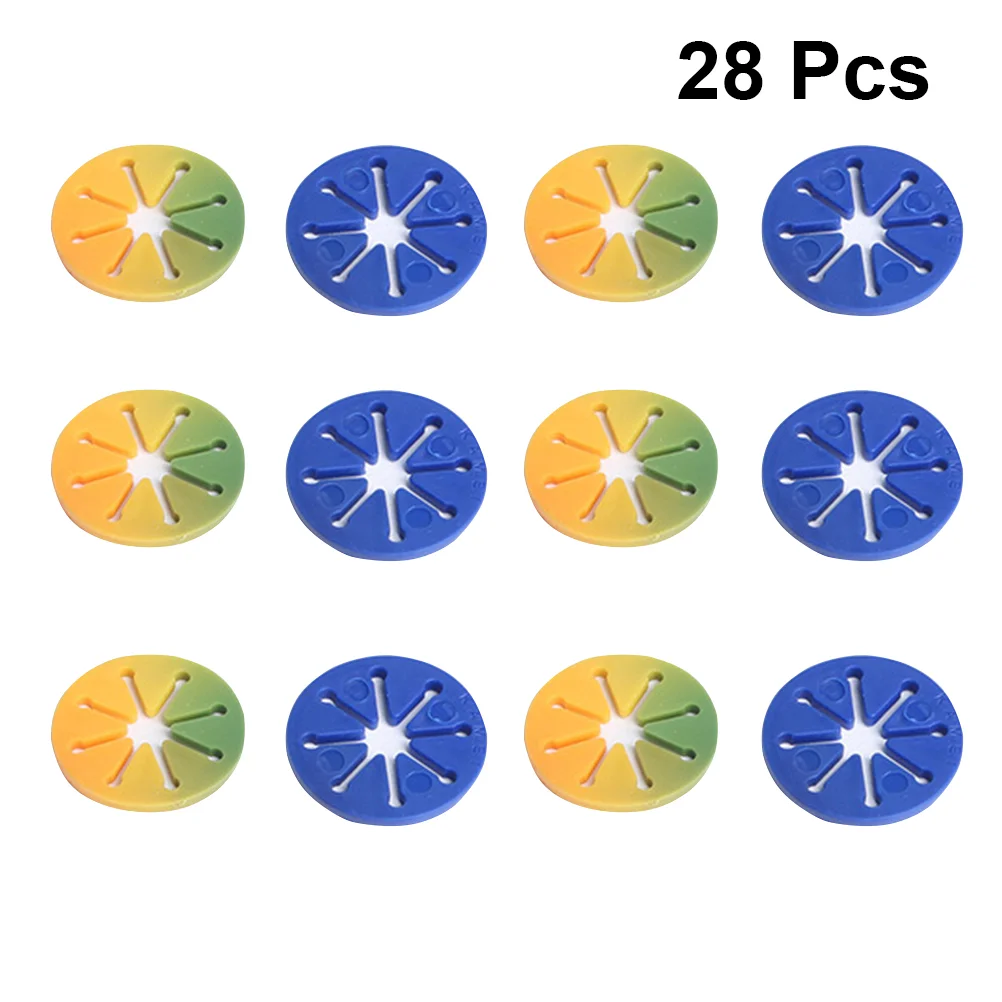 

28pcs Sock Holders Plastic Stockings Ring Clip Locks Washing Sorters Organizer Tool (Random Color)