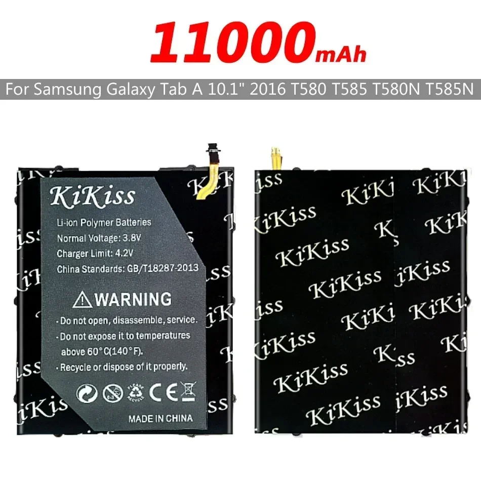 Аккумулятор KiKiss EB-BT585ABE 11000 мАч для Samsung Galaxy Tablet Tab A 10 1 2016 T580 SM-T585C T585 T580N Bateria