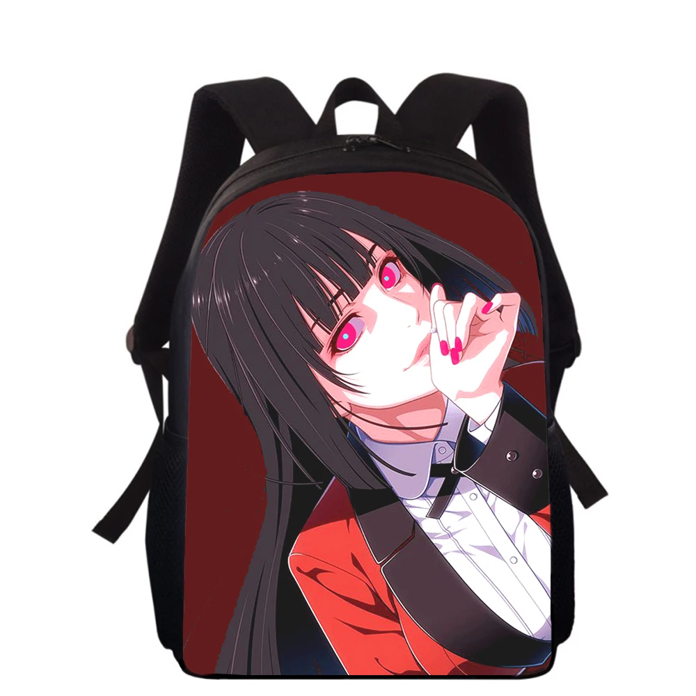 Kakegurui Jabami Yumeko 15” 3D Print Kids Backpack Primary School Bags for Boys Girls Back Pack Students School Book Bags