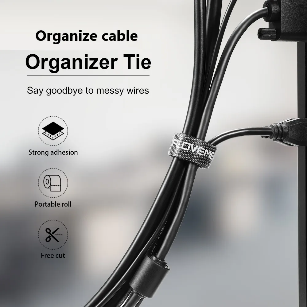FLOVEME 1/3/5M Cable Organizer Wire Winder Cord Organizer Earphone Charger Cable Protector Holder Cable Management for HDMI Wire
