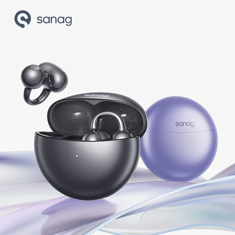 Фото Sanag S6S Ultra Ear Clip on Open Ear Наушники Hi-Fi Наушники без потерь качества звука Беспроводные Bluetooth Наушники с глубокими басами №1