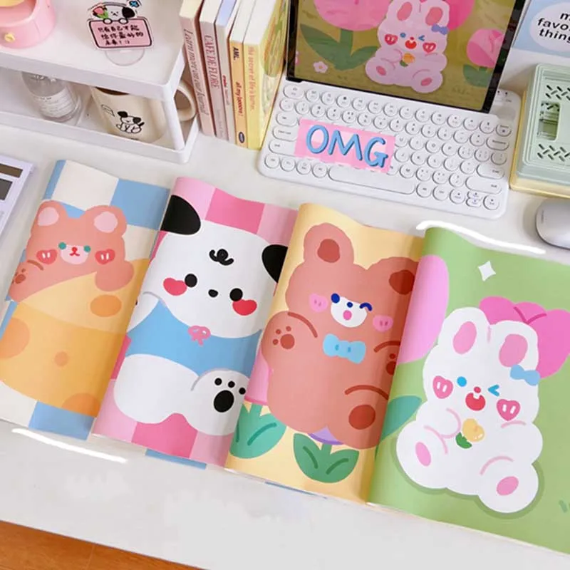 

Large Kawaii Mouse Pad Cartoon Bunny Non-slip Desktop Table Mat Student Desk Mat Cute Bear Bunny Mouse Pad Portable Game Mat