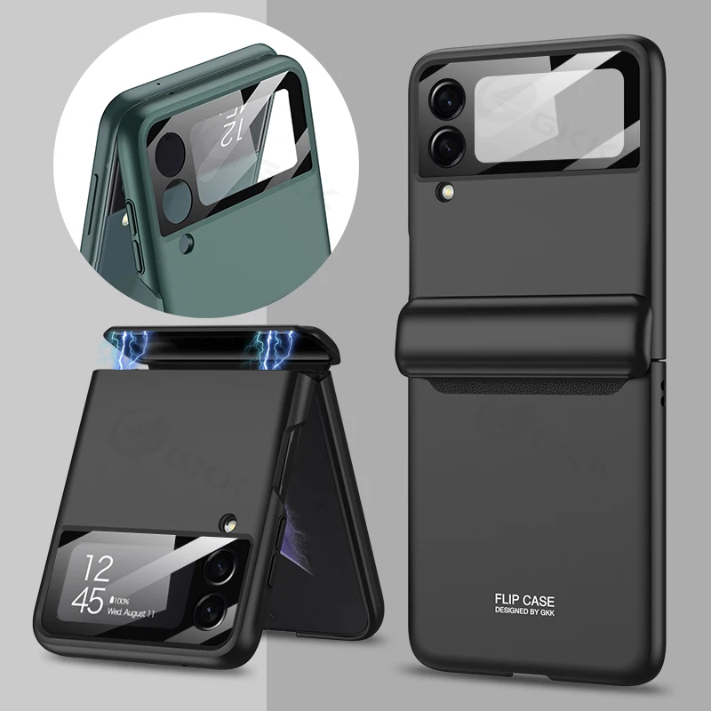 

For Samsung Galaxy Z Flip 3 5G Case Magnetic All-included Case Shockproof Plastic Hard Cover For Samsung Z Fold Flip 3 5G