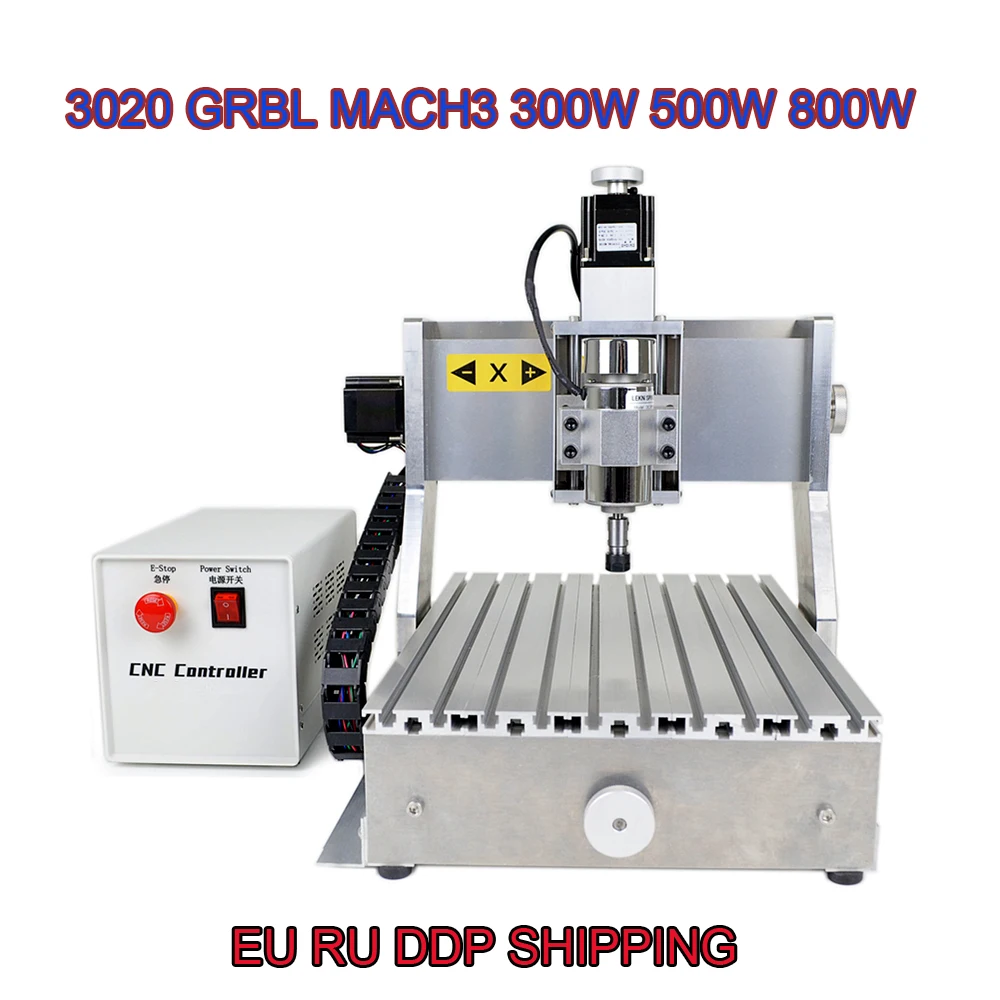 

Mini Router 3020 USB Port 300x200mm GRBL Mach3 Software System 300W 500W 800W Optional CNC Engraving Milling Machine
