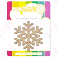classic snowflake foil plate metal cutting dies scrapbook paper decoration embossing hot foil diy gift card handmade craft molds