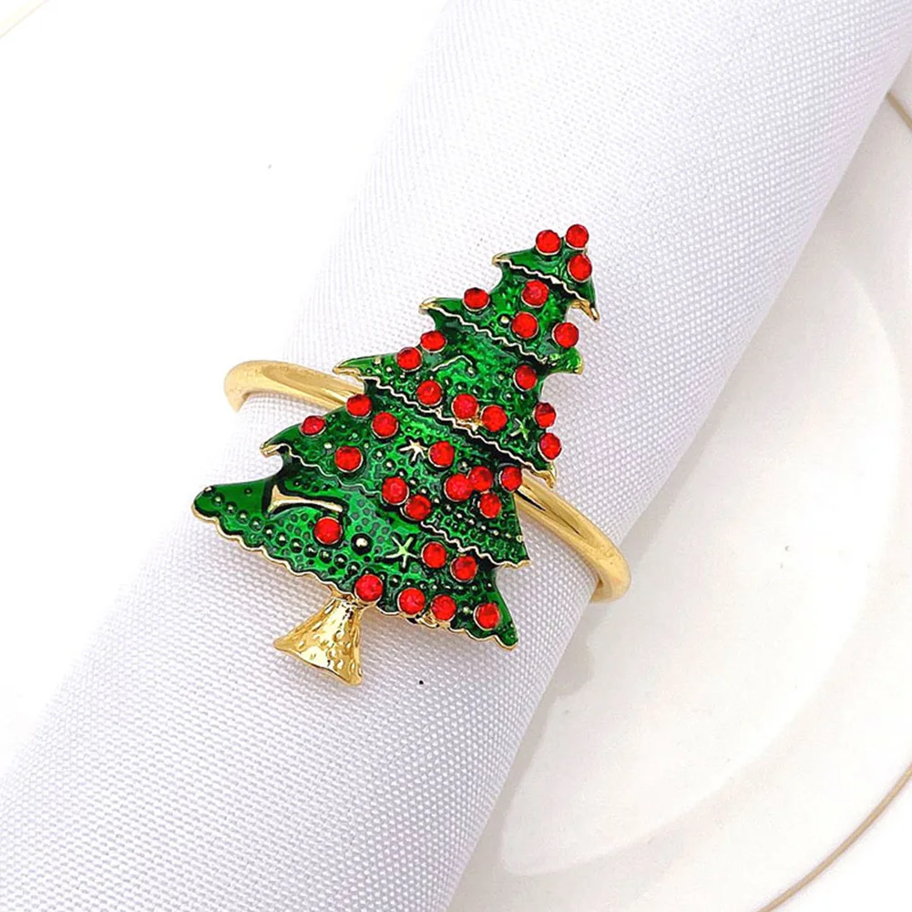 

1Pc Christmas Napkin Rings Bell Reindeer Xmas Tree For Christmas Wedding Thanksgiving Home Kitchen Dinner Table Decorations