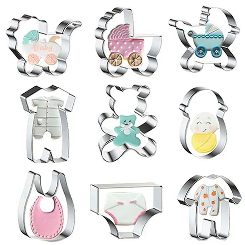 

Baby Carriage Clothes Bear Reposteria Pasteleria Accesorios Outils Patisserie Cake Cookie Cutter Dessert Fruit Cutting Die Tool