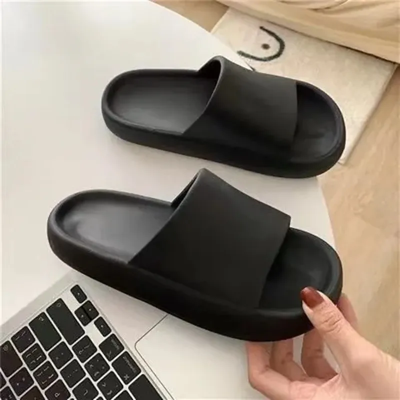 2022 Summer Home Women Sandals Simple House Slippers Non-slip Bathroom Slides Flip Flops Couples Unisex Bottoms Slippers