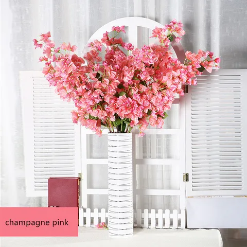 Bougainvillea künstliche Blume Seide gefälschte Blume Hochzeit Home Decor Garten Engineering Landschaftsbaupflanzen Girlande Blumenwand