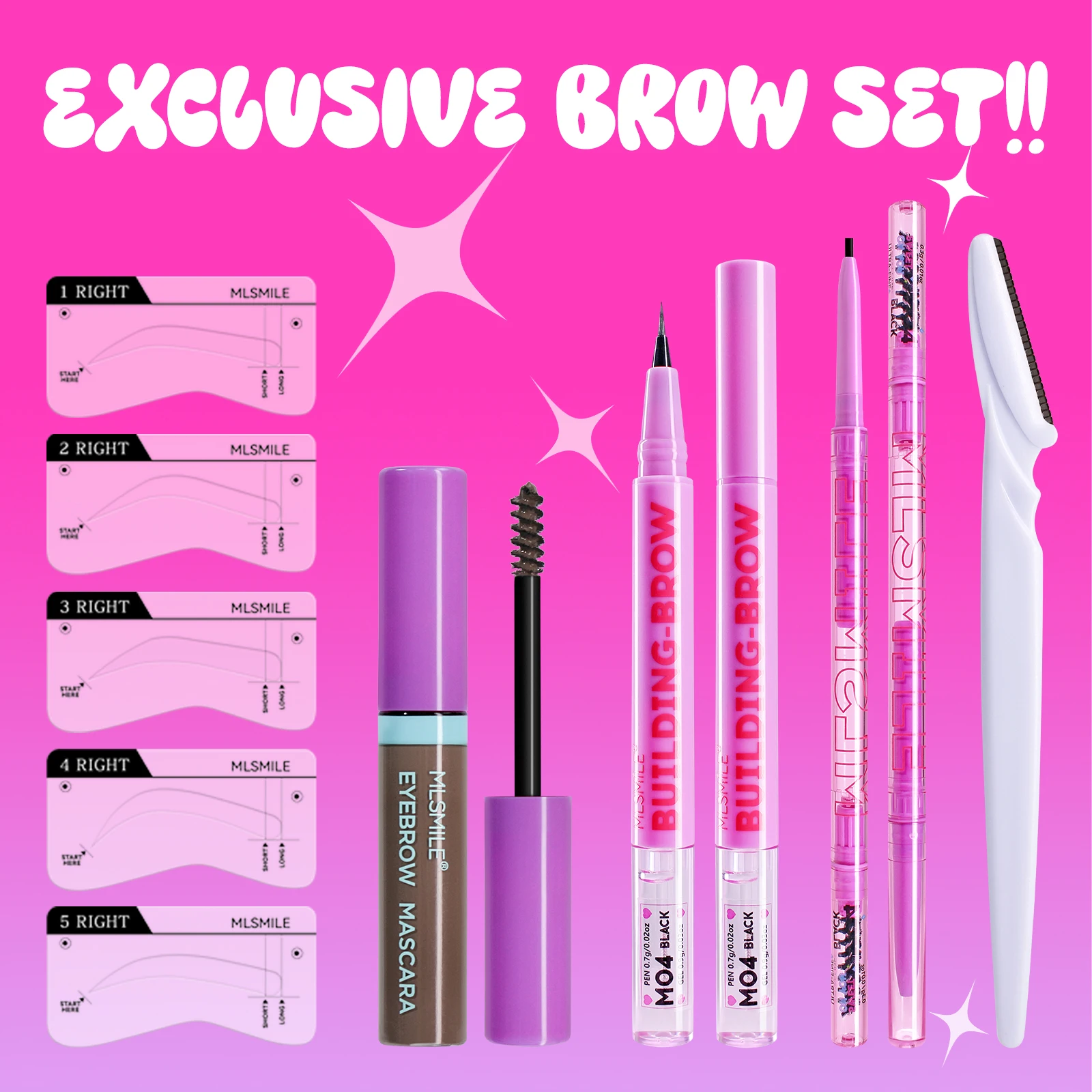 Набор для макияжа бровей | Водостойкий карандаш гель и инструменты укладки все в