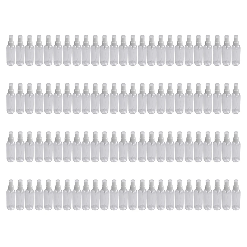 

100PCS 100 Ml Transparent Plastic Perfume Atomizer Small Mini Empty Spray Refillable Bottle Travel Bottles Set
