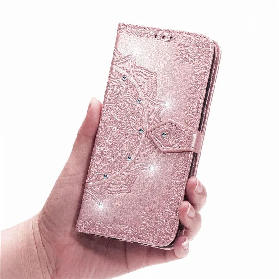 For Samsung Galaxy A03 Core A03S A12 A13 A23 A32 A33 A50 A51 A52 A53 A71 A72 A73 S22 Ultra S21 Plus S20 FE Datura Wallet Case