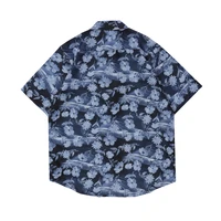 new men shirts casual printed letter clothes hawaiian slim short sleeved long sleeved brand shirt top spring and summer
