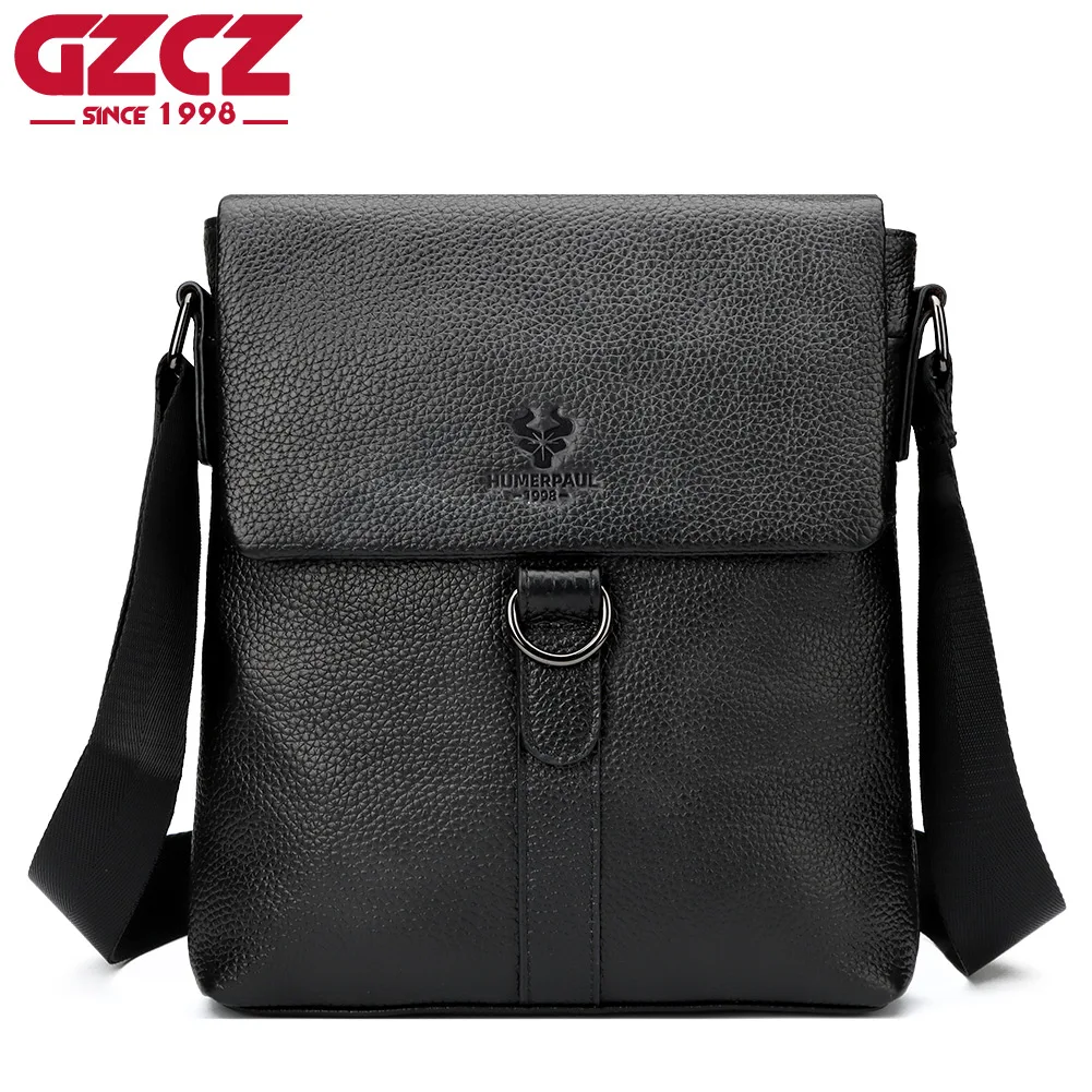 

2023 New Fashion Men's Messenger Bags Business Cowhide Leather Shoulder Bag Luxury Design Crossbody Bag for Men Fit 10.2'' iPad
