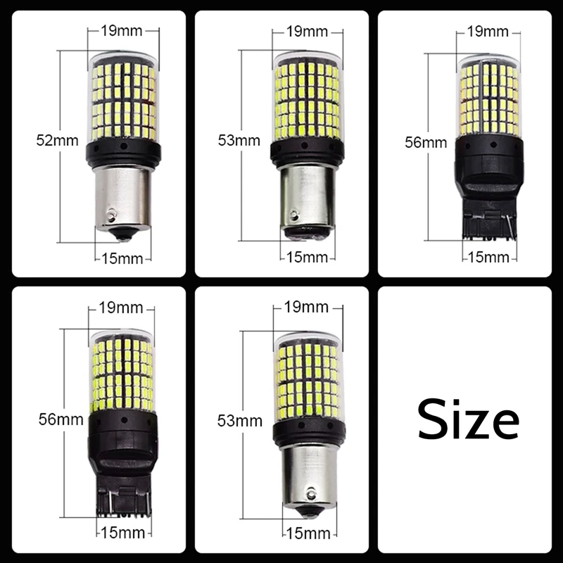 10 шт. 3014 144Smd Canbus 1157 BAY15D P21W 1156 BA15S BAU15S PY21W T20 7440 7443 W21W светодиодный лампы для