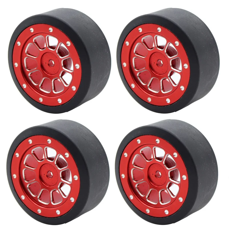 

4Pcs Metal Wheel Rim Tires Set for SG 1603 SG 1604 SG1603 SG1604 UD1601 UD1603 UD1604 1/16 RC Car Upgrades Parts,Red