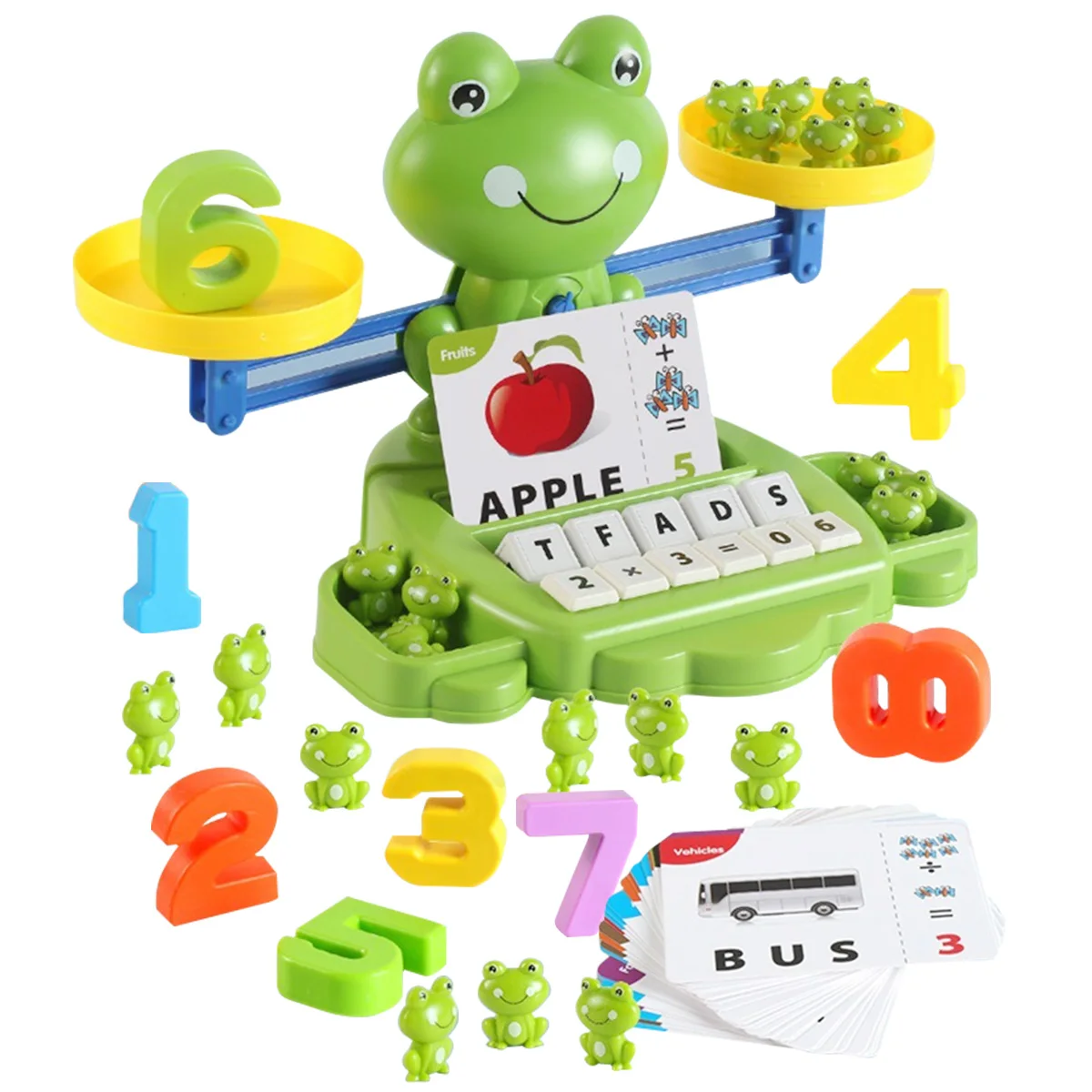 

Frog Balance Math Toy Kids Learning Counting Educational Balance Scale Toy Interactive Math Counting Toy Gift for Boys Girls