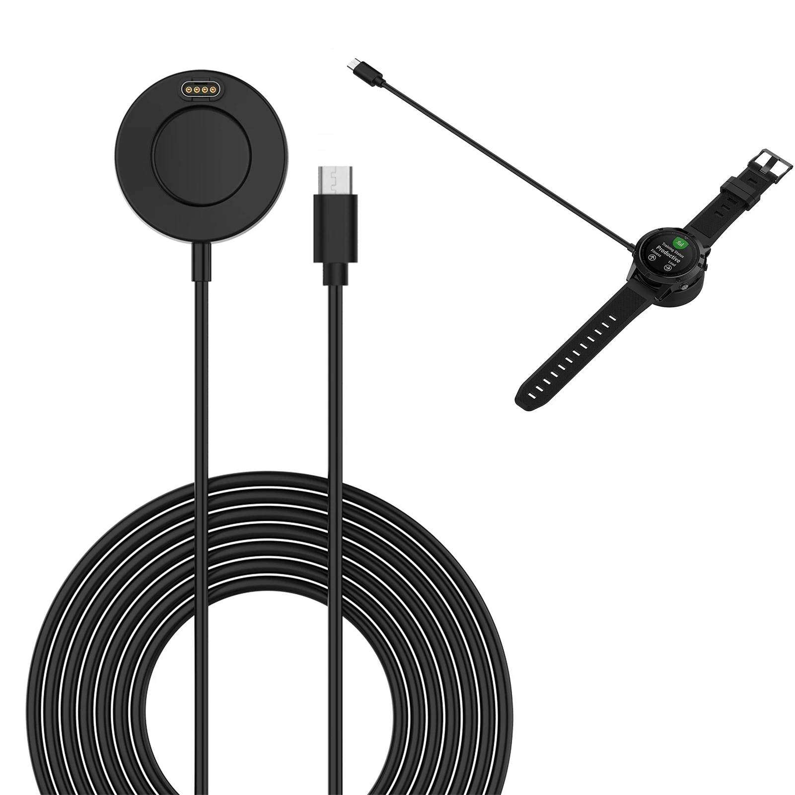 

USB-кабель для док-станции длиной 1 м | Кабель для быстрой зарядки для Gar-min Fenix 7 5x6 6X 6S PRO | Зарядный док-кабель типа C, зарядный кабель f