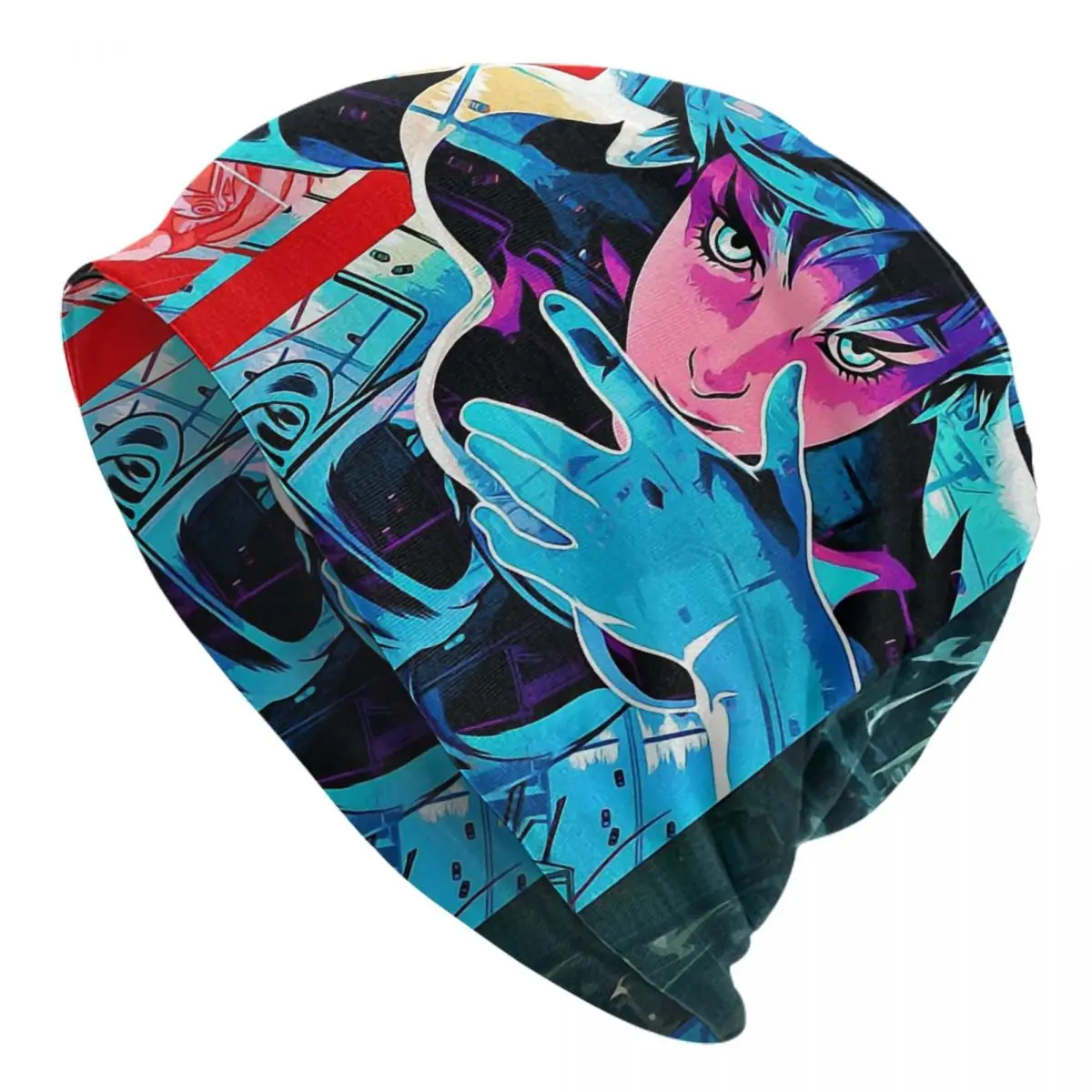 

Hat Kusanagi Motoko Cool Outdoor Caps For Men Women Ghost in the Shell Skullies Beanies Ski Caps Cotton Bonnet Hats