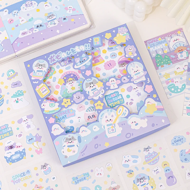 

MOHAMM 100 Sheets Cute Cartoon Monster Stickers for Daily Life Decoration DIY Art Crafts Students Stationery Gifts