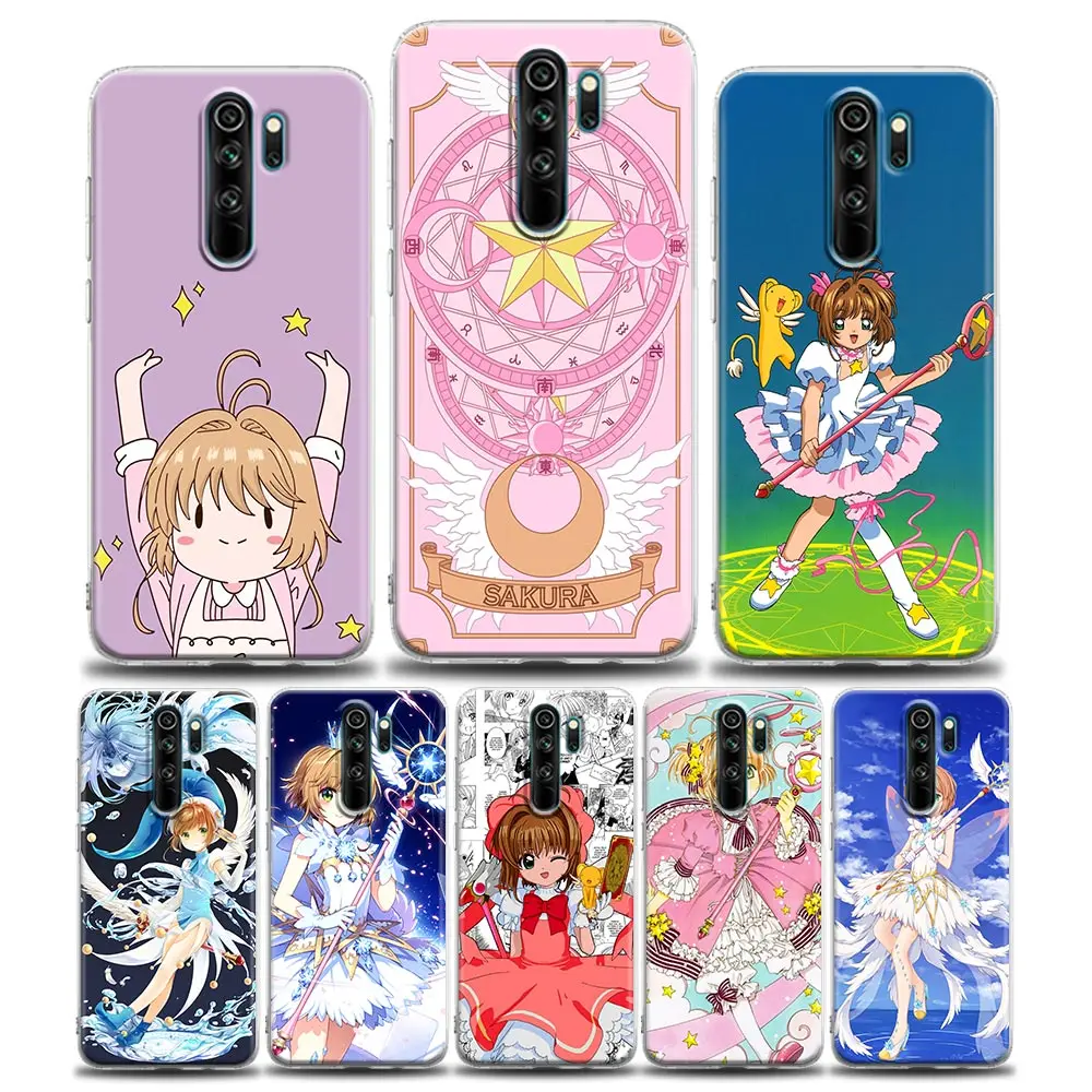 

Anime Girl Card Captor Sakura Case For Xiaomi Redmi Note 12Pro 11 10 9 8 12 Pro Plus 7 9s 10s 11s 11T Cases Silicone Clear Cover