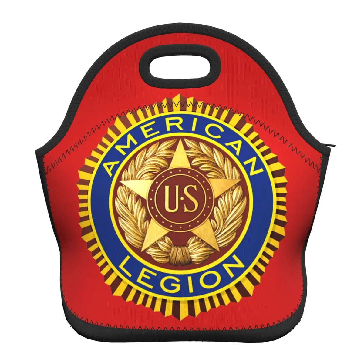 

Неопреновые Изолированные сумки для обеда American Legion для женщин, детей, школьный портативный охладитель, термобокс для обедов американской а...