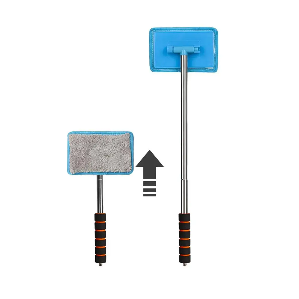 

Щетка для снятия запотевания переднего лобового стекла автомобиля, телескопическая длинная ручка, щетки для очистки бытового стекла автомобиля, инструмент для удаления пыли