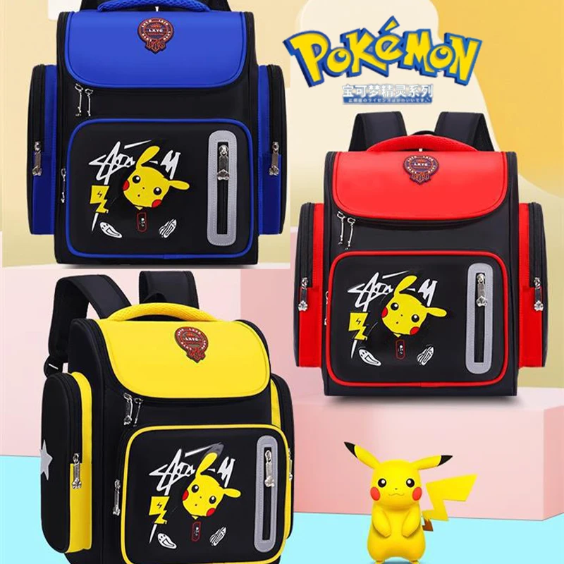 

Pokemon Pikachu Backpacks Go Primary School Bags Anime Figures Printed Kids Bags Big Capacity Travel Bag Knapsack Girls Boys