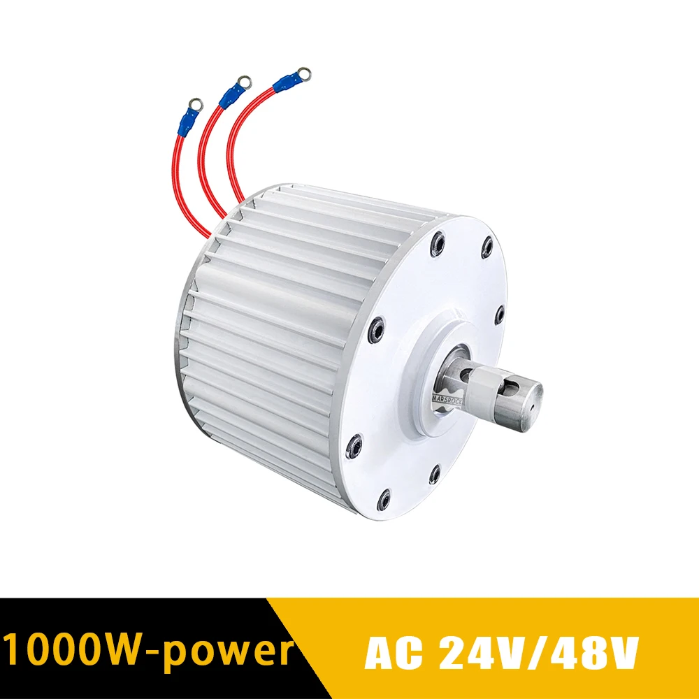 

1000W AC 24V 48V 50Hz NdFeb PMG Rare Earth Permanent Magnet Generator for DIY Horizontal Wind Turbine Generator