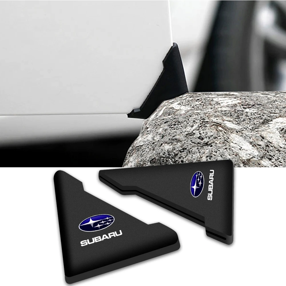 

2pcs Silicone Car Door Corner Scratch Protector Cover Crash Bumper Accessories For Subaru Forester Impreza Outback Xv Legacy etc
