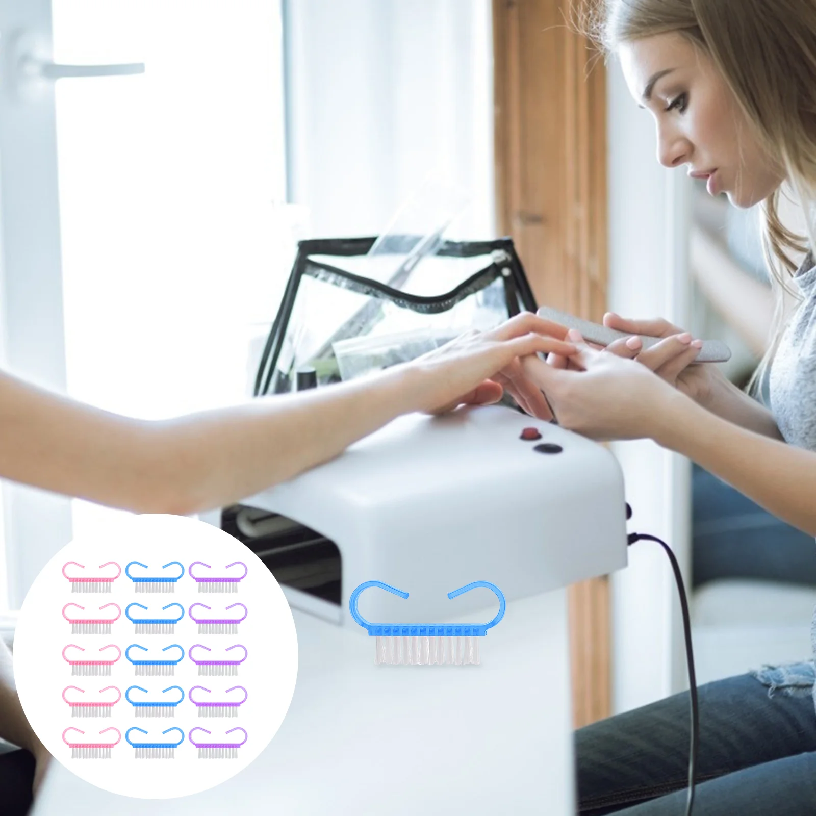 

30 шт., щётка для чистки ногтей