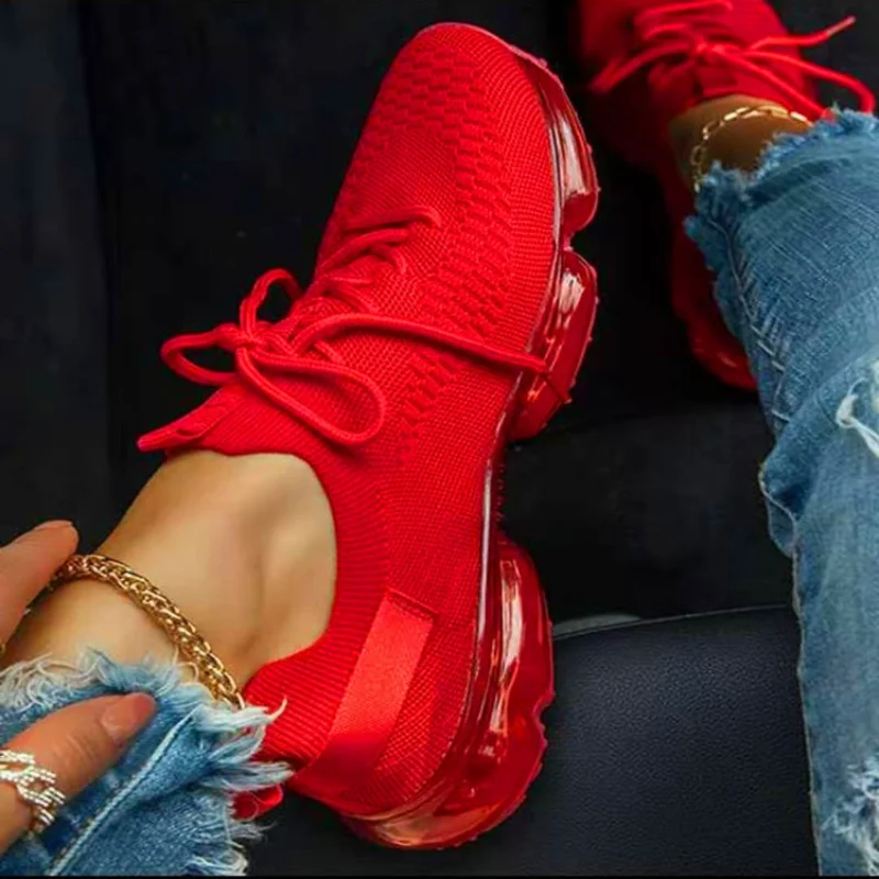 

Trend Air Cushion Shoes Women Comfort Mesh Tennis Shoes Woman 2022 New Four Seasons Outdoor Breathable Plus Size Casual Sneakers