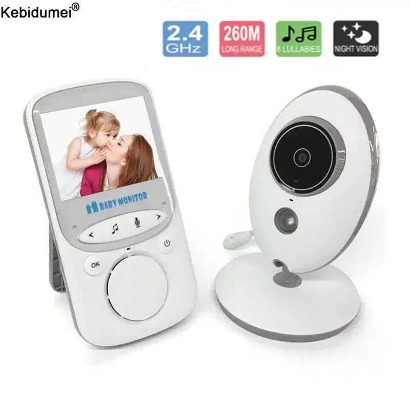 

Wireless LCD Video Baby Monitor 2.4 Inch Mini Camera 2.4GHz Intercom Temperature Monitoring Night Vision Baby Camera VB605
