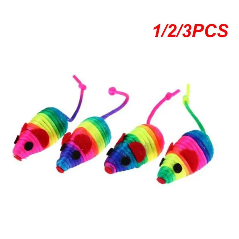 

1/2/3PCS Cat Toys Mouse Feather Fleece False Mouse 10cm Funny Playing Toys For Cats Kitten Puzzle Plush Bite Funny Playing Toy