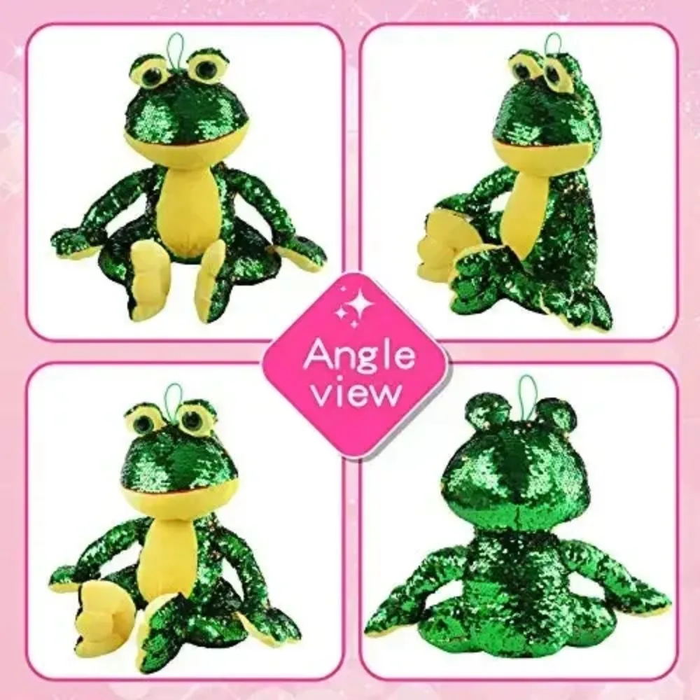 Плюшевые игрушки 27 см с блестками набивные животные подушка лягушка куклы