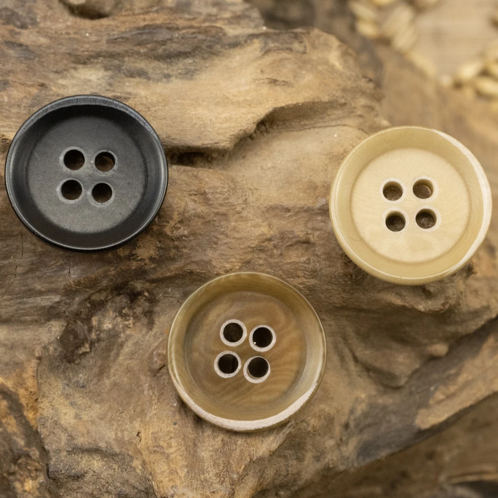 

10pcs khaki Corozo Buttons For Clothing Vintage Original Designer Sewing Accessories Suit Sweater Knitwear Spring Summer Button