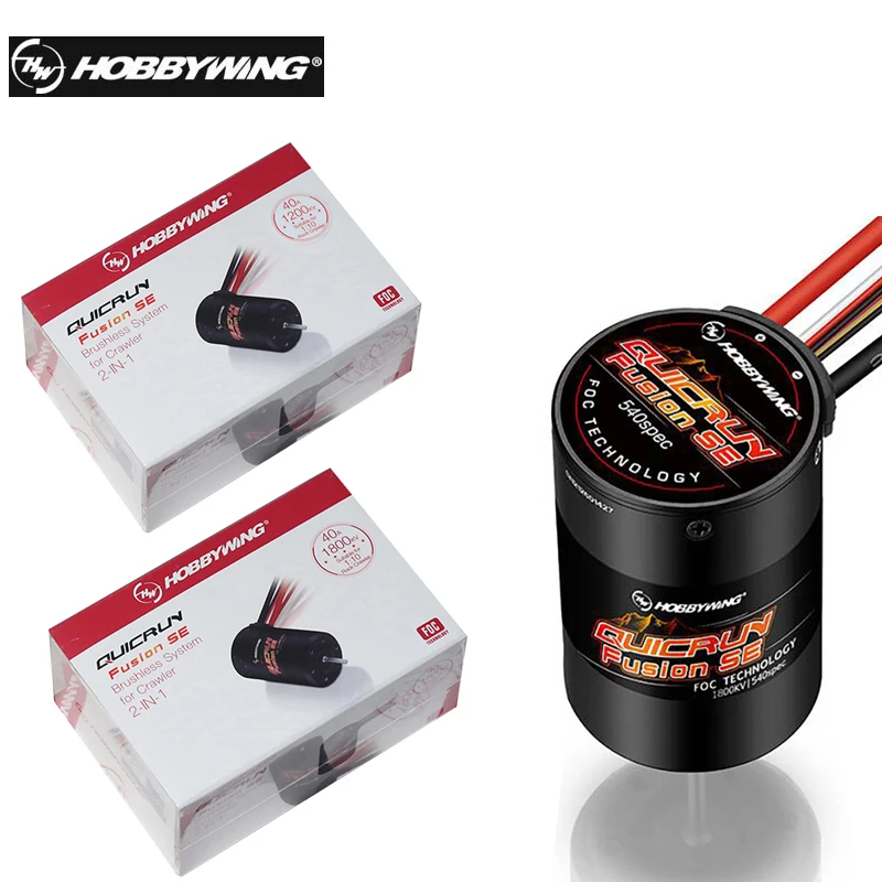 

HobbyWing Fusion PRO 540 2300KV Fusion Se 1800KV 1200KV Sensory Motor Built in 60A 40A ESC 2 in 1 for RC 1/10 Climbing Car