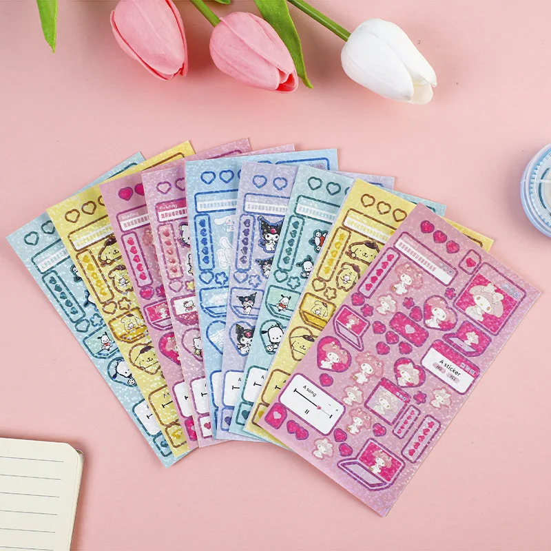 

Sanrioed Kawaii аниме мультфильм серия Cinnamoroll моя мелодия пудинг собака новые модные креативные наклейки cute украшения для девочек