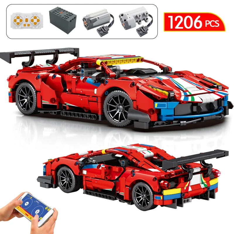 

1206Pcs City Remote Control Speed Racing Car Building Blocks Technical Rc Programming Sports Vehicle Bricks Toys For Boys Gifts