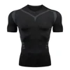 Short Sleeve Men Compression shirt Running TShirt Fitness Tight Sport Training Jogging Shirts Gym Sportswear Quick Dry 2