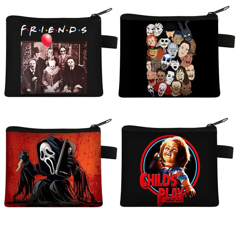 

Classic Horror Movie Michael Myers / Jason / Chuck Coin Purse Lady Mini Coin Bag Shopping Storage Bag New Credit Card Wallet