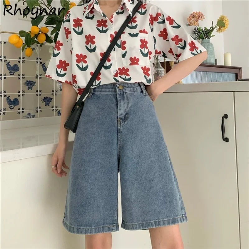 

Shorts Women Simple Denim Popular Trendy All-match Summer Cool New Arrival Hot Sale High Waist Korean Style Solid Cosy Fit Ins